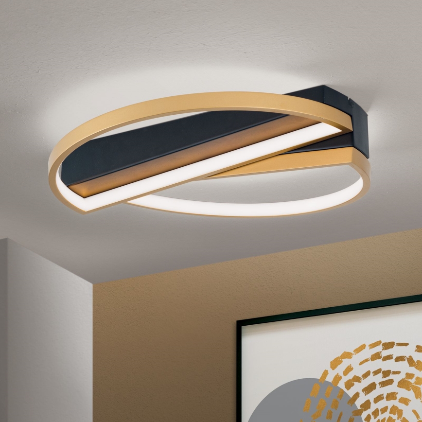 LED Pritemdomas lubinis šviestuvas OLGA LED/28W/230V auksas/juoda