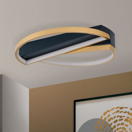 LED Pritemdomas lubinis šviestuvas OLGA LED/28W/230V auksas/juoda