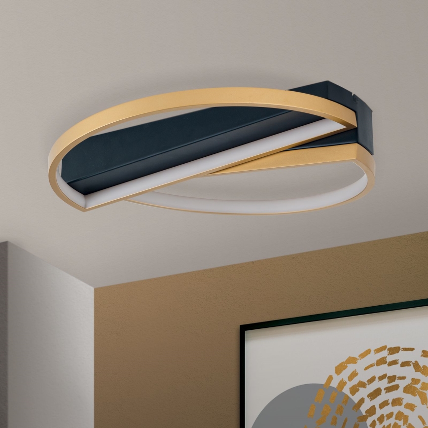LED Pritemdomas lubinis šviestuvas OLGA LED/28W/230V auksas/juoda