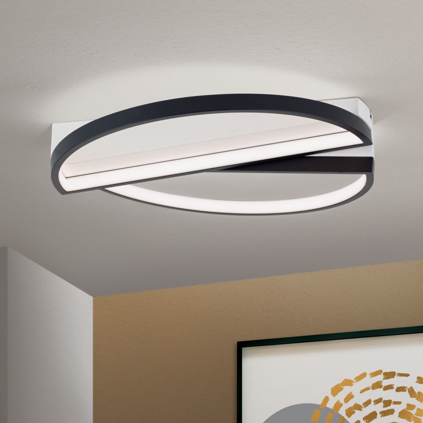 LED Pritemdomas lubinis šviestuvas OLGA LED/28W/230V juoda/balta