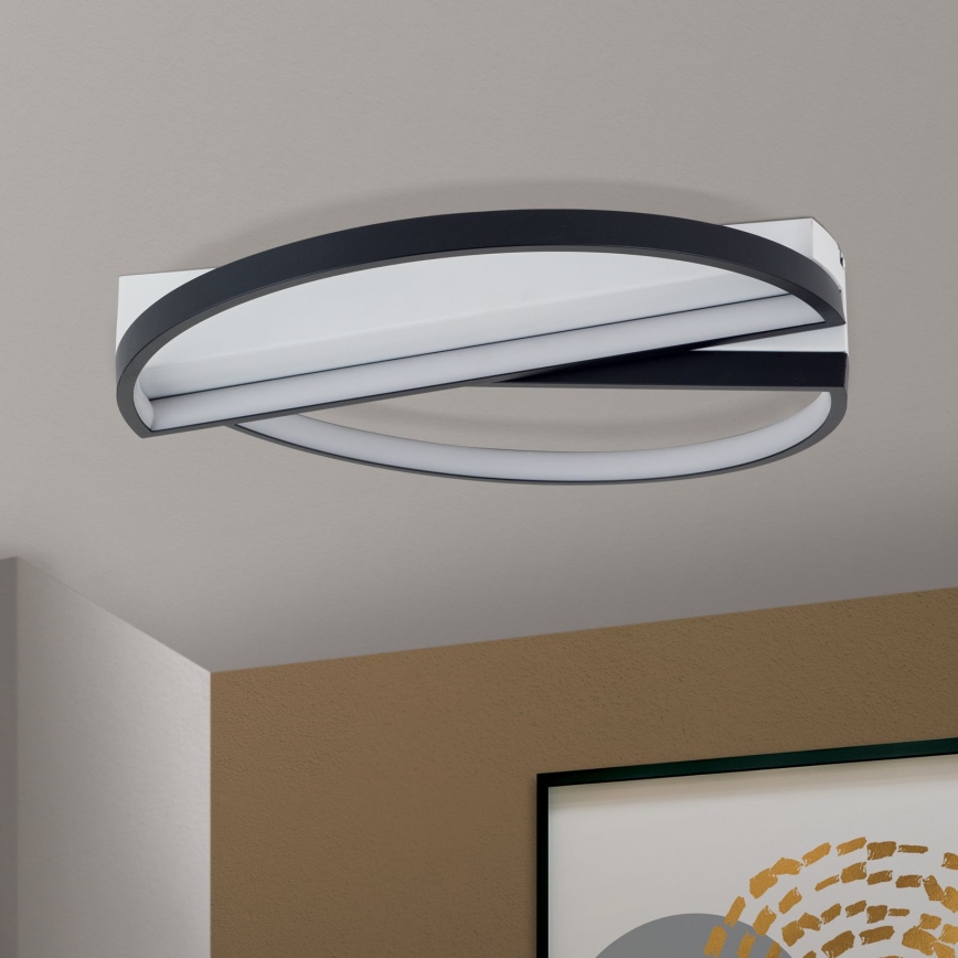 LED Pritemdomas lubinis šviestuvas OLGA LED/28W/230V juoda/balta