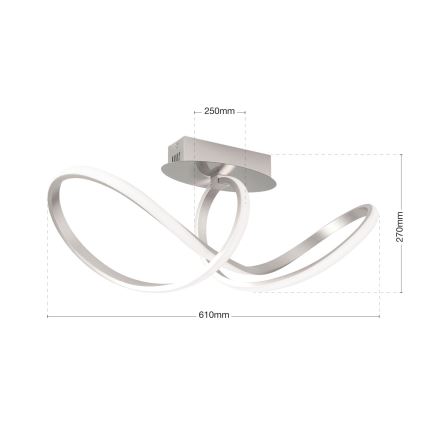 LED Pritemdomas tvirtinamas sietynas CIRCUS LED/30W/230V matinis chromas