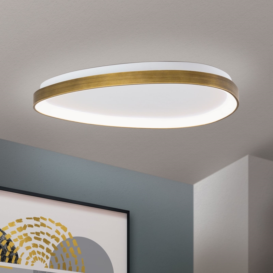 LED lubinis šviestuvas CHARLIE LED/48W/230V diametras 65 cm auksas