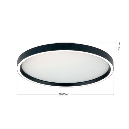 LED Pritemdomas lubinis šviestuvas MASCA LED/36W/230V 2700/3350/4000K diametras 40 cm juoda