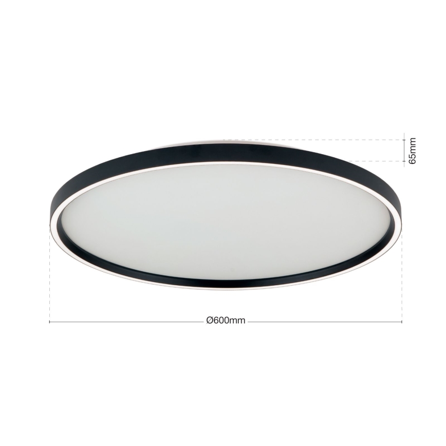LED Pritemdomas lubinis šviestuvas MASCA LED/47W/230V 2700/3350/4000K diametras 60 cm juoda