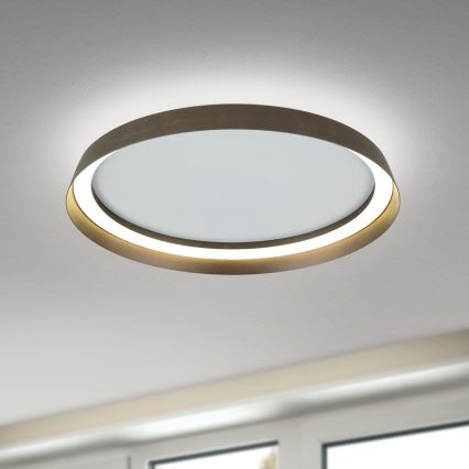 LED Pritemdomas lubinis šviestuvas MANTA LED/38W/230V 2700/3000/4000K diametras 45 cm ruda