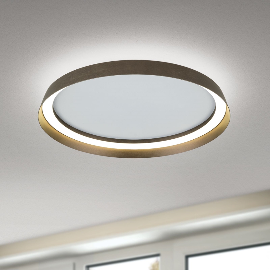 LED Pritemdomas lubinis šviestuvas MANTA LED/38W/230V 2700/3000/4000K diametras 45 cm ruda