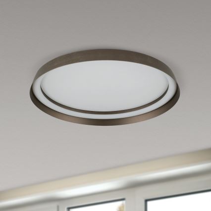 LED Pritemdomas lubinis šviestuvas MANTA LED/38W/230V 2700/3000/4000K diametras 45 cm ruda
