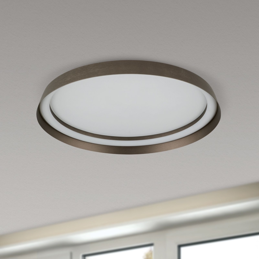 LED Pritemdomas lubinis šviestuvas MANTA LED/38W/230V 2700/3000/4000K diametras 45 cm ruda