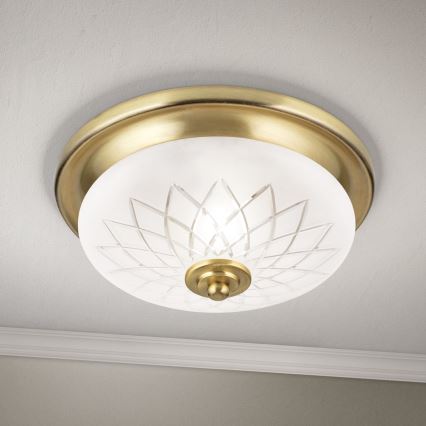 Lubinis šviestuvas PORTO 1xE27/40W/230V diametras 26 cm auksas