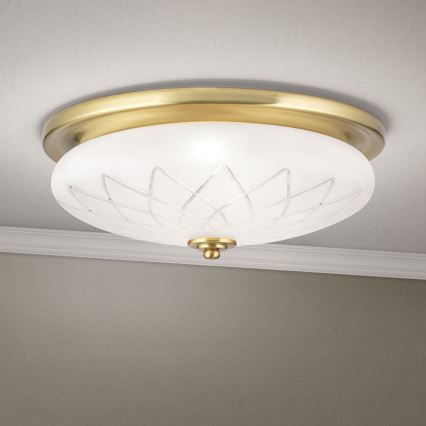 Lubinis šviestuvas PORTO 2xE27/40W/230V diametras 37 cm auksas