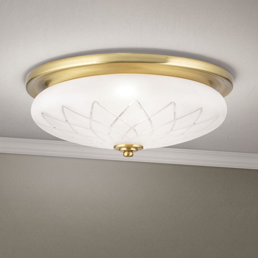 Lubinis šviestuvas PORTO 2xE27/40W/230V diametras 37 cm auksas