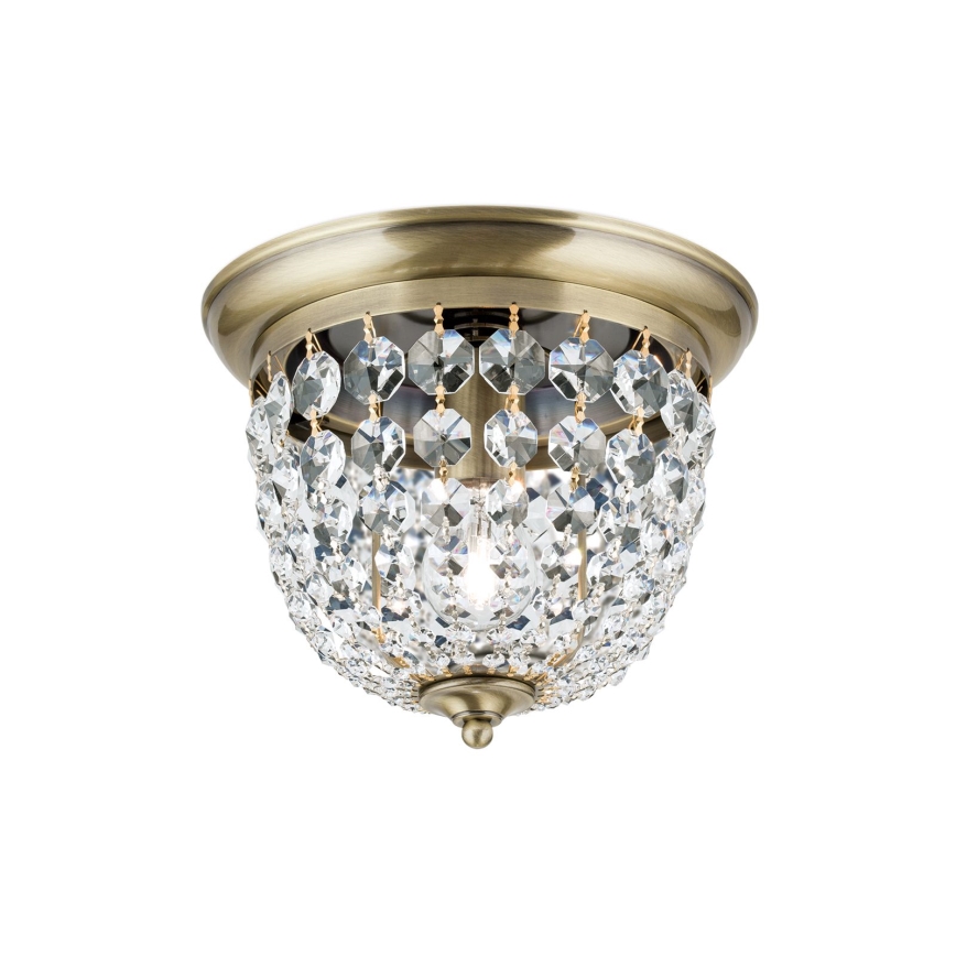 Krištolinis lubinis šviestuvas PLAFOND 1xE27/40W/230V diametras 26 cm bronza