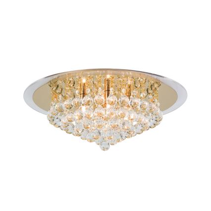 Krištolinis lubinis šviestuvas GLORIA 6xG9/40W/230V diametras 50 cm auksas