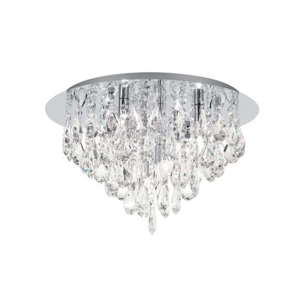 Krištolinis lubinis šviestuvas CELESTE 6xG9/40W/230V diametras 45 cm blizgus chromas
