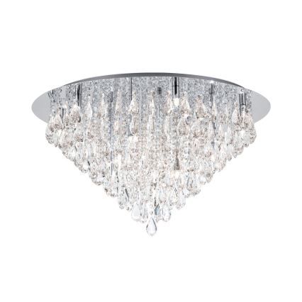 Krištolinis lubinis šviestuvas CELESTE 12xG9/40W/230V diametras 75 cm blizgus chromas