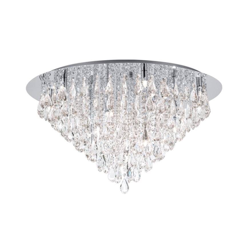 Krištolinis lubinis šviestuvas CELESTE 12xG9/40W/230V diametras 75 cm blizgus chromas