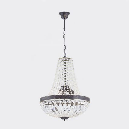 Krištolinis sietynas ant grandinės ARILA 3xE27/60W/230V diametras 40 cm ruda/patina