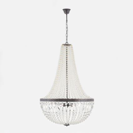 Krištolinis sietynas ant grandinės ARILA 6xE27/60W/230V diametras 60 cm ruda/patina