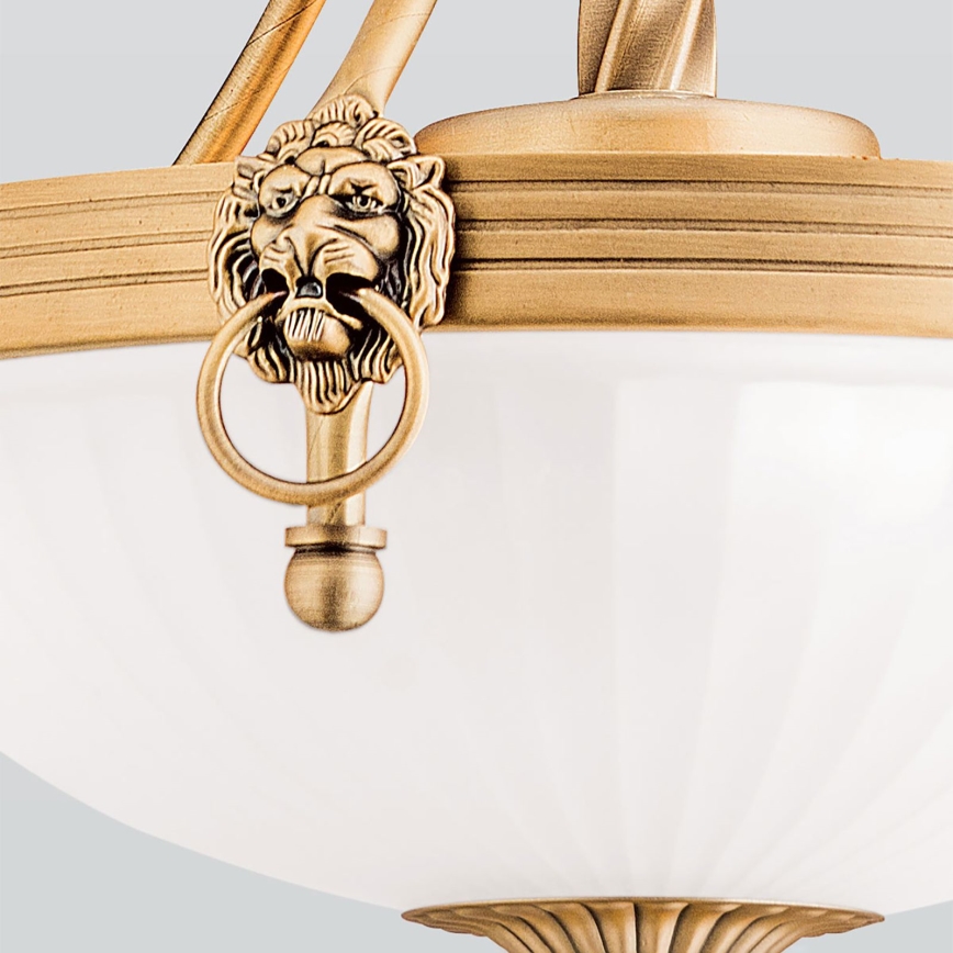Sietynas, kabinamas ant grandinės ROCCA 3xE27/60W/230V diametras 32 cm bronza/balta