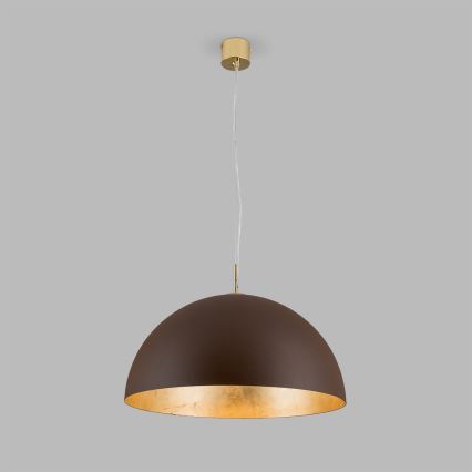 Pakabinamas sietynas ELIANO 1xE27/60W/230V diametras 50 cm ruda/auksas