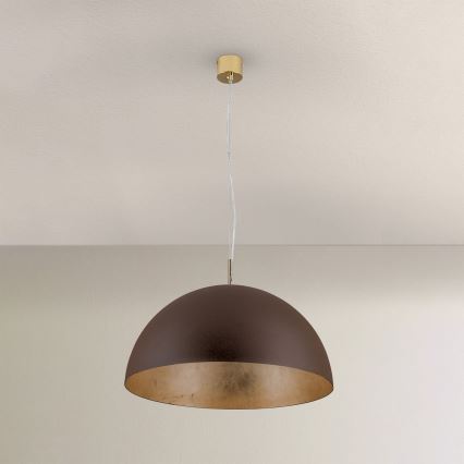 Pakabinamas sietynas ELIANO 1xE27/60W/230V diametras 50 cm ruda/auksas