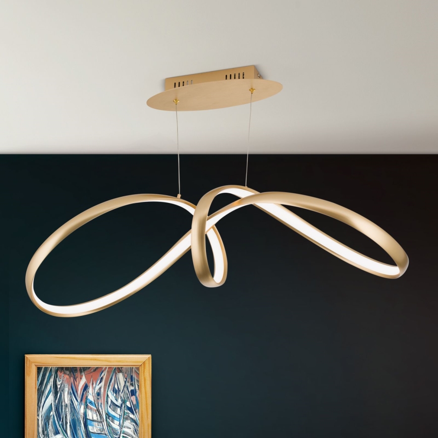 LED Reguliuojamas pakabinamas sietynas CIRCUS LED/36W/230V auksas