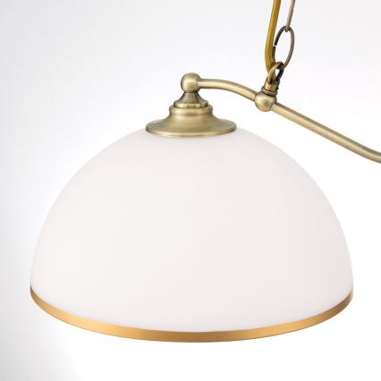 Sietynas, kabinamas ant grandinės OLD LAMP 2xE27/40W/230V balta/žalvaris