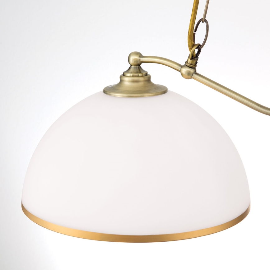 Sietynas, kabinamas ant grandinės OLD LAMP 2xE27/40W/230V balta/žalvaris
