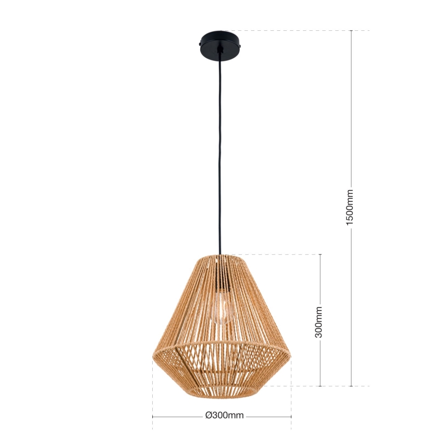 Pakabinamas sietynas JUNGLE 1xE27/40W/230V diametras 31 cm kanapė