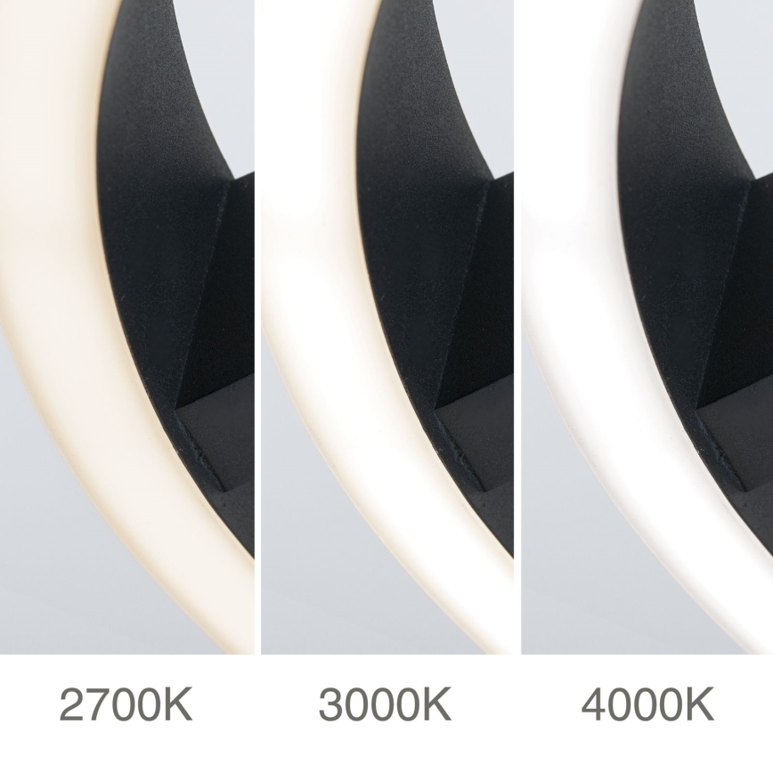 LED lubinis šviestuvas KOLK LED/40W/230V 2700/3000/4000K skersmuo 40 cm juodas