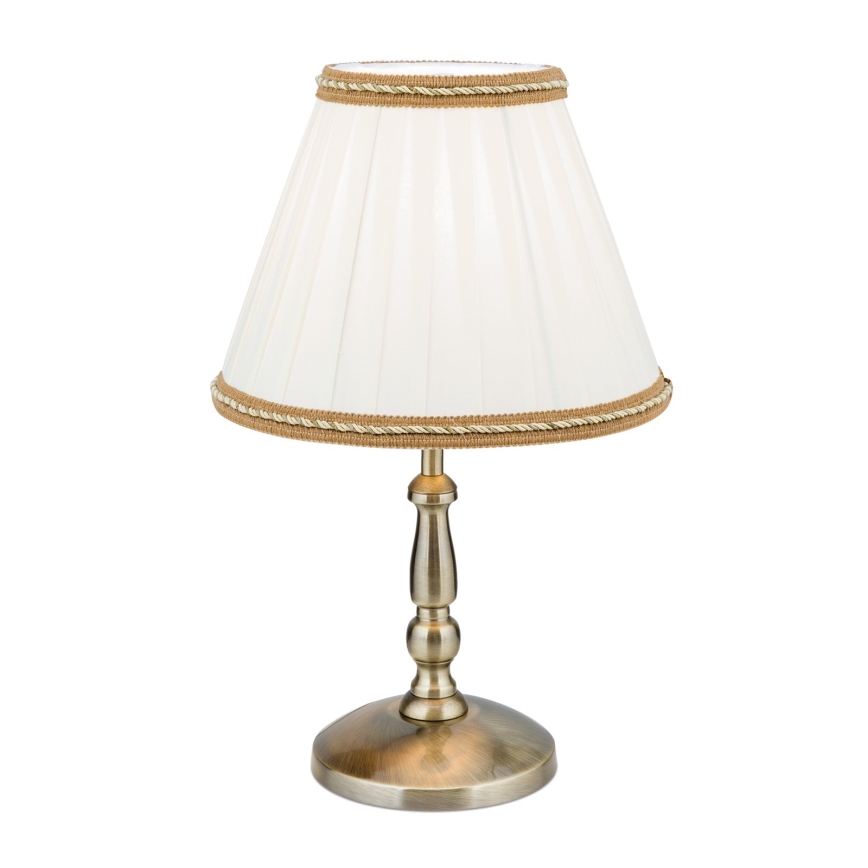 Stalinis šviestuvas TONIA 1xE27/60W/230V diametras 25 cm balta/bronza