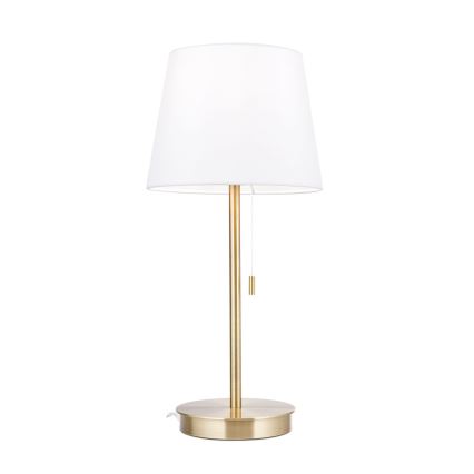 Stalinis šviestuvas su USB prievadu LUDWIG 1xE27/40W/230V 50 cm balta/auksas