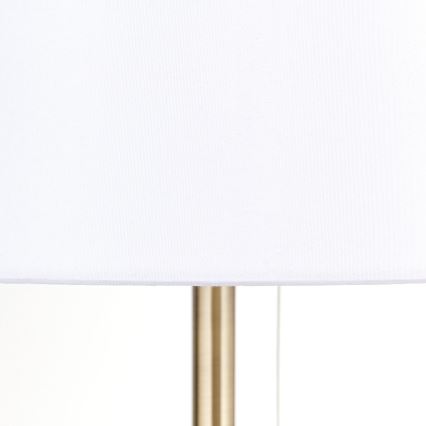 Stalinis šviestuvas su USB prievadu LUDWIG 1xE27/40W/230V 50 cm balta/auksas