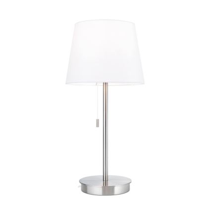 Stalinis šviestuvas su USB prievadu LUDWIG 1xE27/40W/230V 50 cm balta/matinis chromas