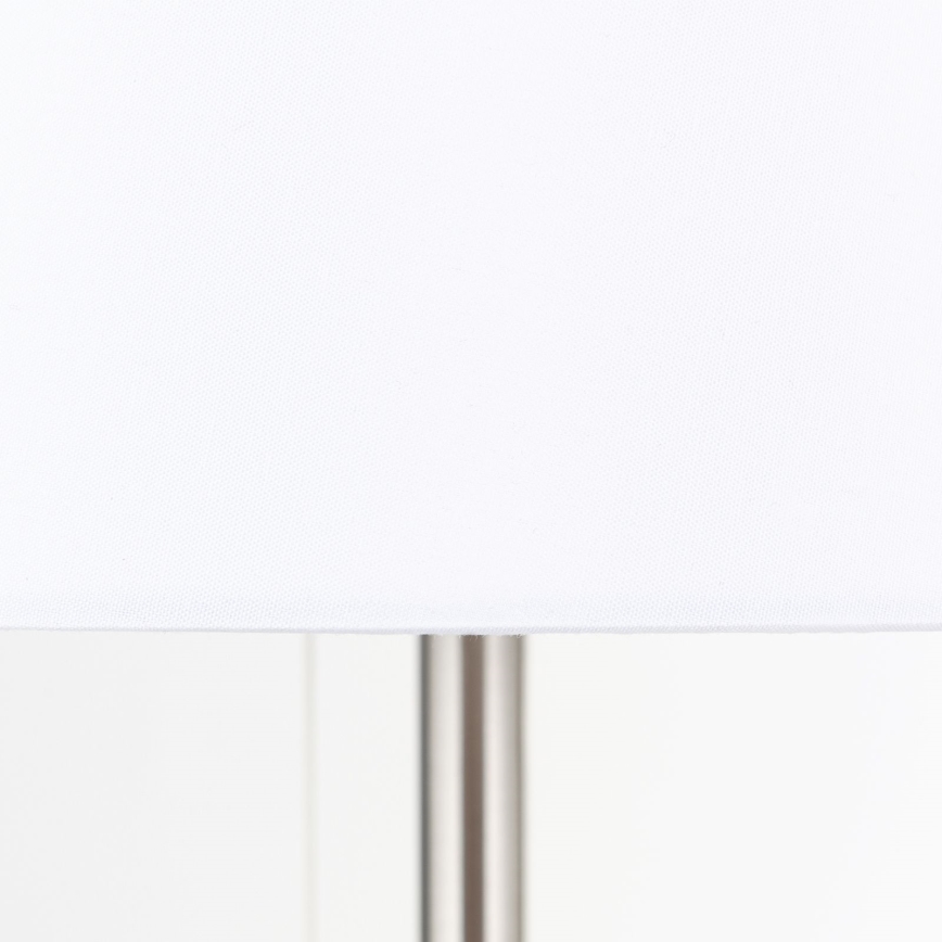 Stalinis šviestuvas su USB prievadu LUDWIG 1xE27/40W/230V 50 cm balta/matinis chromas