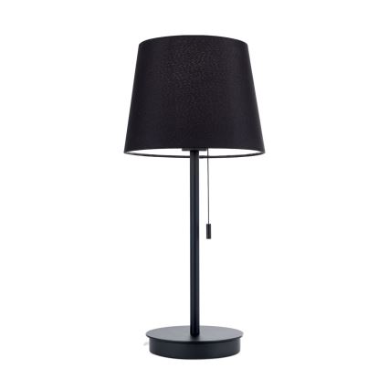 Stalinis šviestuvas su USB prievadu LUDWIG 1xE27/40W/230V 50 cm juoda