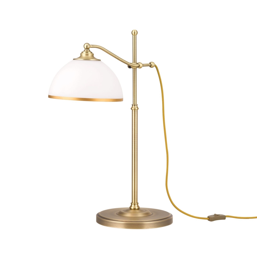 Stalinis šviestuvas OLD LAMP 1xE27/40W/230V 65 cm balta/žalvaris