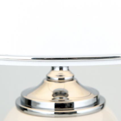 Stalinis šviestuvas OVUM 1xE27/40W/230V 48 cm keramika balta/blizgus chromas