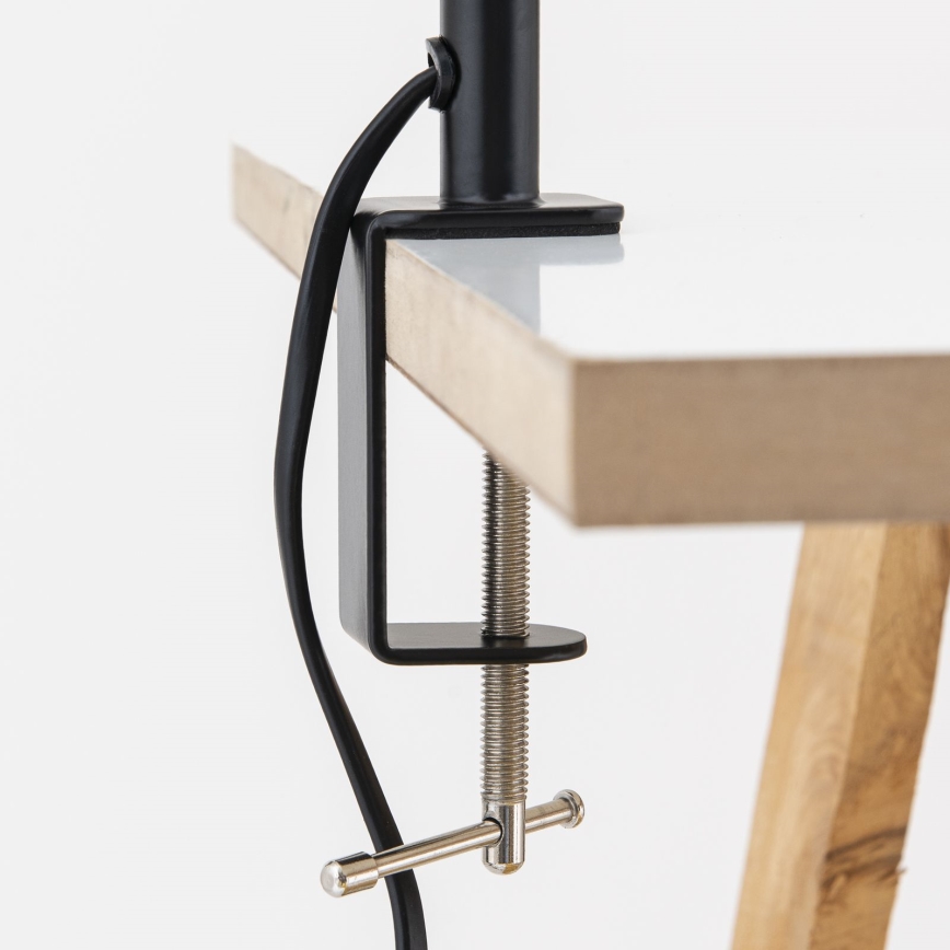 Lanksti stalinė lempa su spaustuku DOTTY 1xGU10/10W/230V žalvaris/juoda