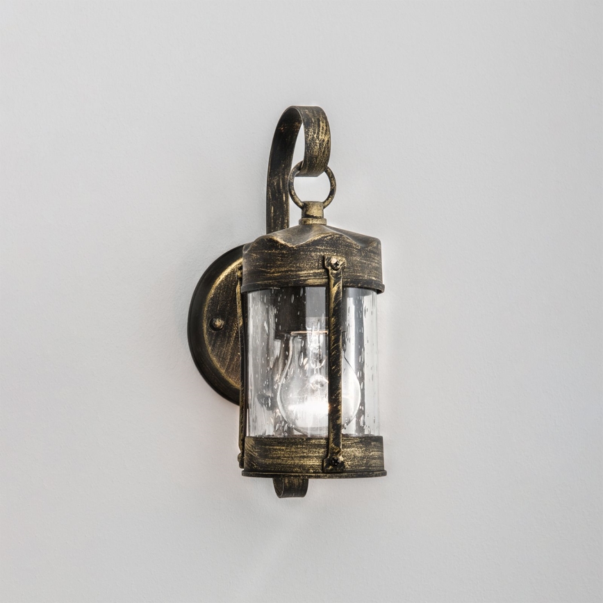 Lauko sieninis šviestuvas TAVERNA 1xE27/60W/230V IP23 bronzinė/patina