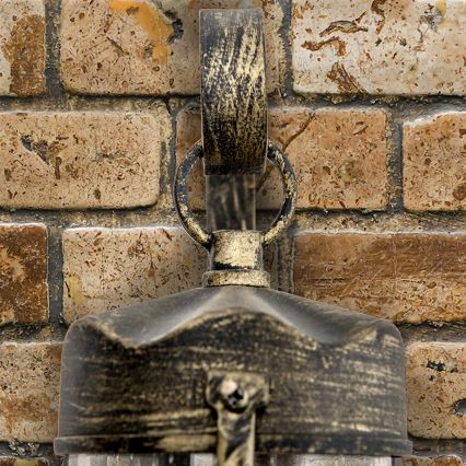 Lauko sieninis šviestuvas TAVERNA 1xE27/60W/230V IP23 bronzinė/patina