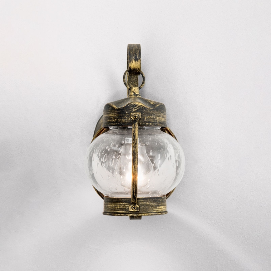 Lauko sieninis šviestuvas TAVERNA 1xE27/60W/230V IP23 bronza/patina