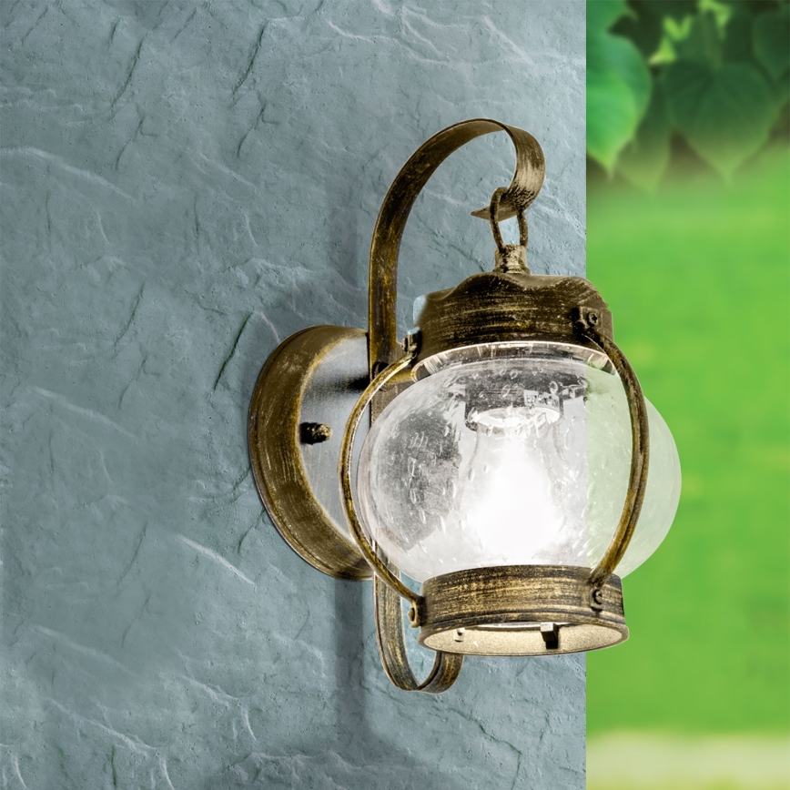 Lauko sieninis šviestuvas TAVERNA 1xE27/60W/230V IP23 bronza/patina