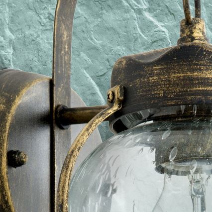 Lauko sieninis šviestuvas TAVERNA 1xE27/60W/230V IP23 bronza/patina