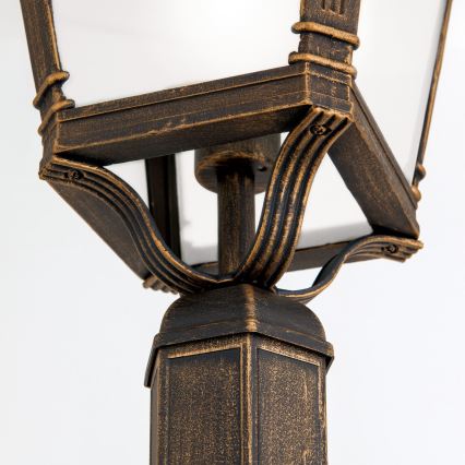 Lauko šviestuvas AIKO 1xE27/60W/230V 240 cm IP23 bronzinė/patina