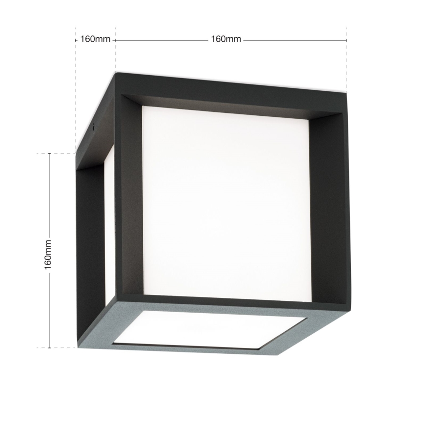 Orion - Lauko šviestuvas HENRY 1xE27/15W/230V 16x16 cm IP44 antracitas
