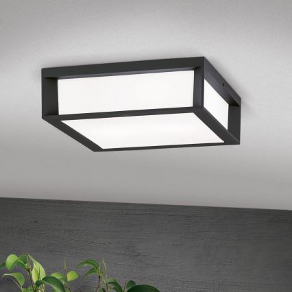 Lauko šviestuvas HENRY 2xE27/15W/230V 26x26 cm IP44 antracitas
