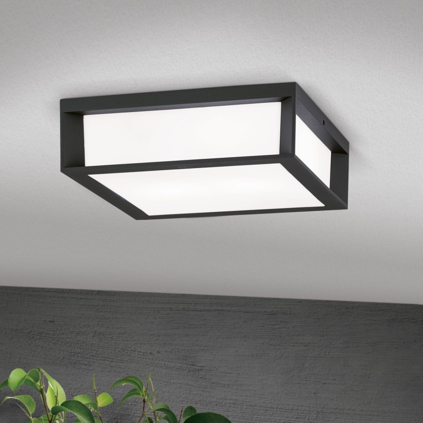 Lauko šviestuvas HENRY 2xE27/15W/230V 26x26 cm IP44 antracitas
