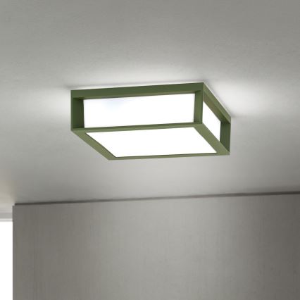 Lauko šviestuvas HENRY 2xE27/15W/230V 26x26 cm IP44 žalias
